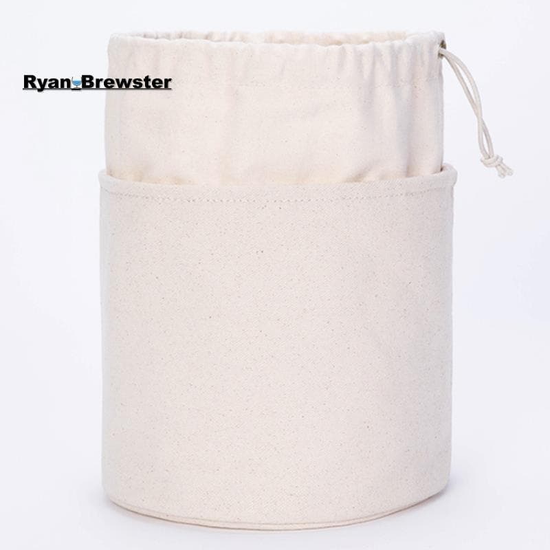 [Preferência R] Bolsa Feminina Redonda De Lona Organizadora De Alta Para Armazenamento Cosmética