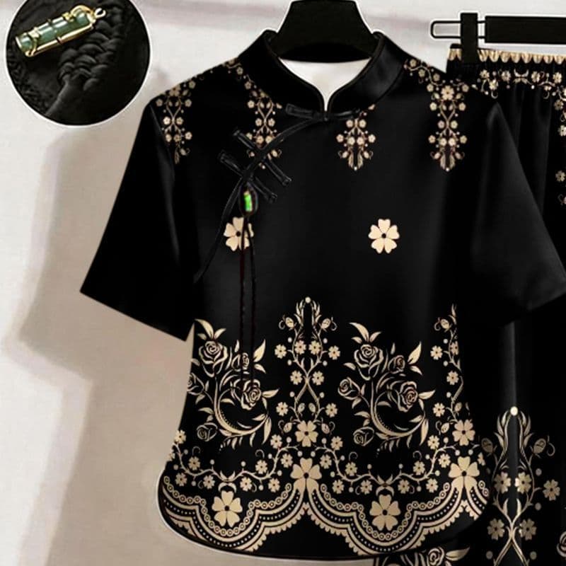 Camiseta De Manga Curta De Duas Peças De Verão Com Fivela De Borla Melhorada Flagnxhs816 . Mybeauty Women's Flagship Sto