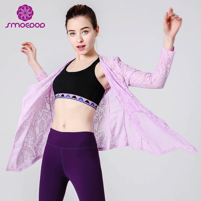 Shu Mu Yiduo Yoga Wear Blusa feminina respirável confortável para a pele esportiva Fitness protetor solar novo produto 5