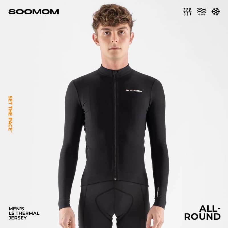 SOOMOM | A Manga Comprida Do Ciclismo De Veludo Masculino Todo O Campo É