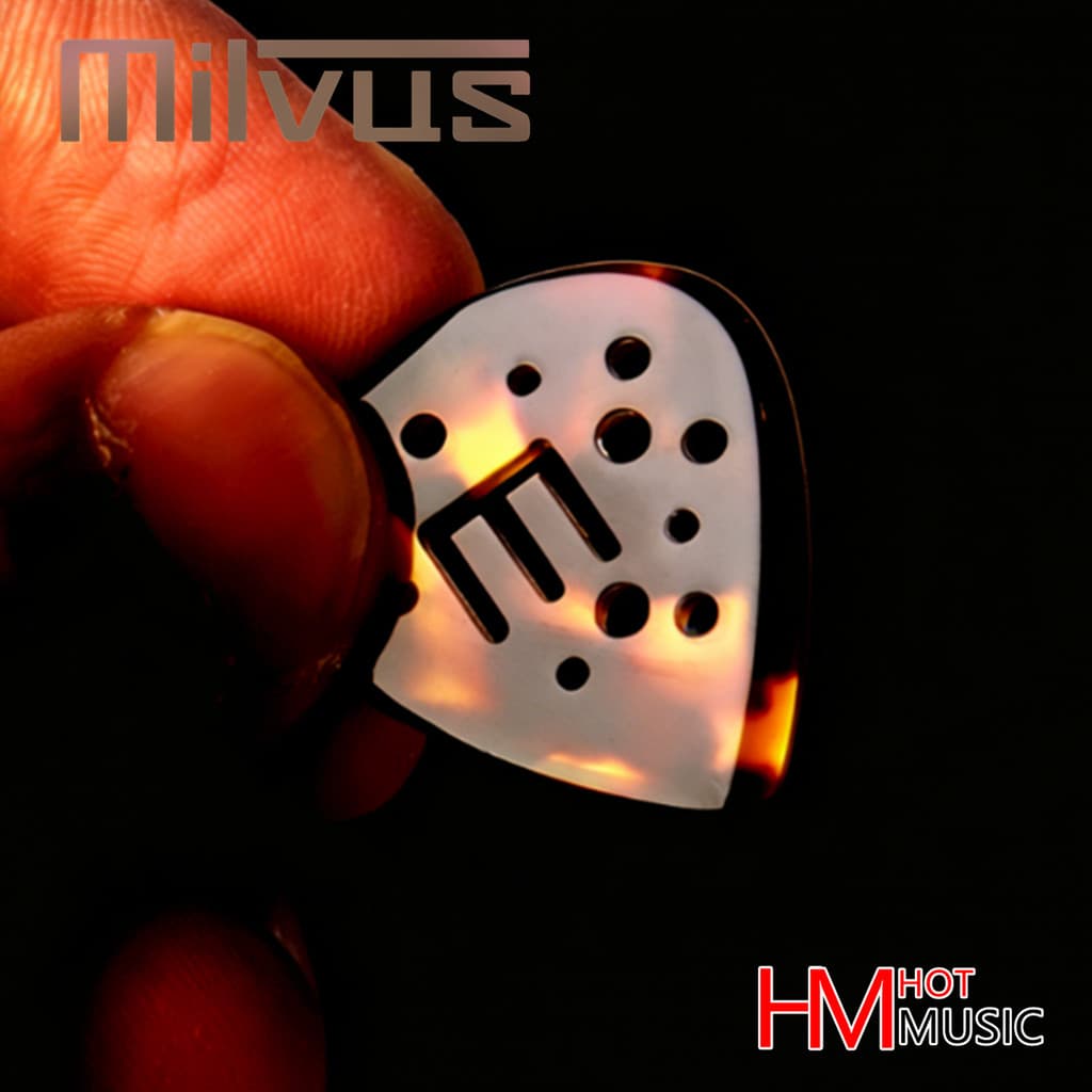 Milvus palhetas para guitarra elétrica, jogo rápido, grande jazz, imitação de tartaruga, palhetas polidas à mão