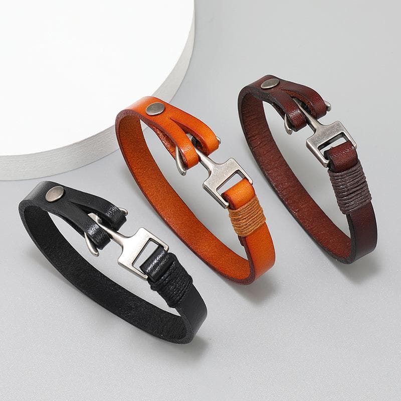 Simples ins estilo moda All-Match âncora pulseira de couro europeu americano Popular jóias masculinas Cross-Border quent