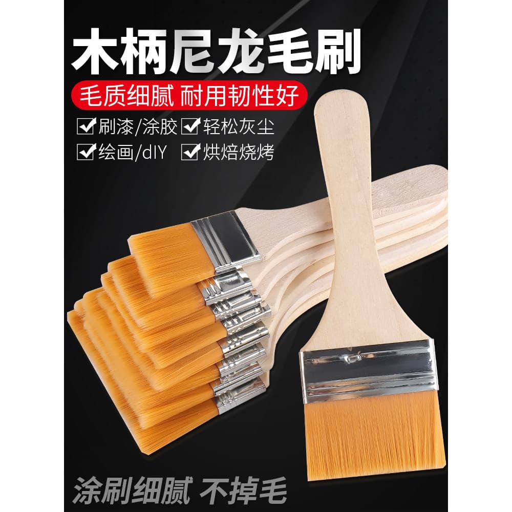 Pincel de nylon com ponta macia, placa de nylon, pincel para pintura a óleo, pincel para linha, placa de arte