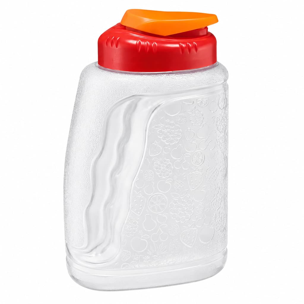 Garrafa Plástico 1,75L Retangular Água Suco Geladeira