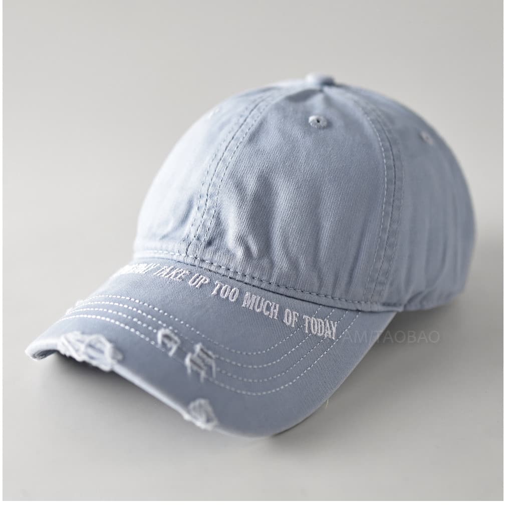 Boné de beisebol bordado com letras de aba, cor sólida, Top macio, unissex, nicho, exclusivo, guarda-sol, novo estilo
