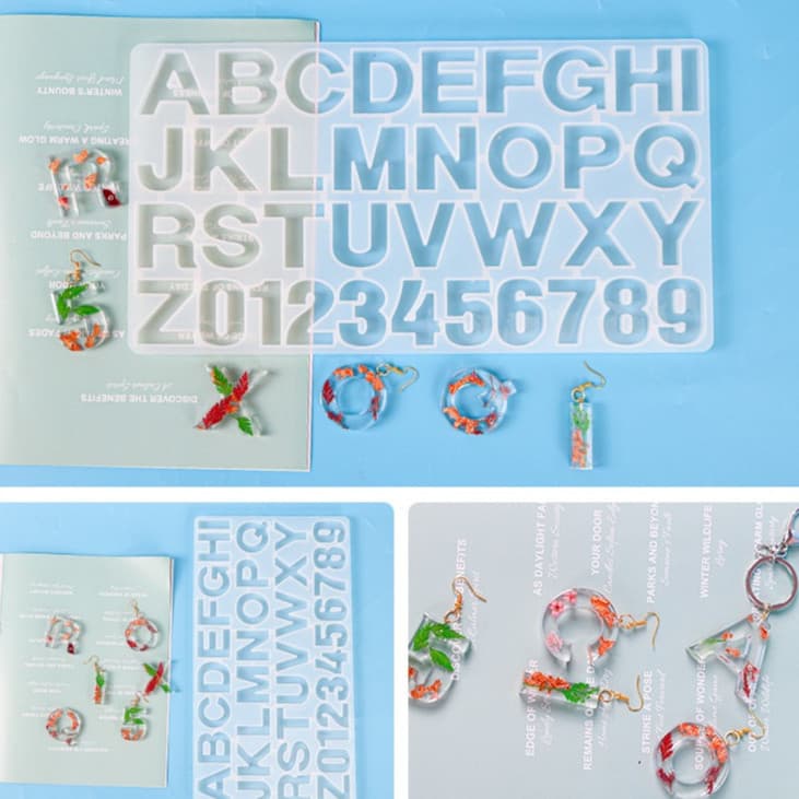 Molde De Silicone Forma De LETRAS/ALFABETO Para Produtos De Resina