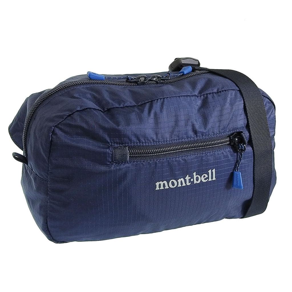 [mont-bell] Bolsa masculina e feminina, bolsa transversal, bolsa de peito, nylon, dobrável, bolsa leve M, 1123986 (Verde-escuro (KHGN))