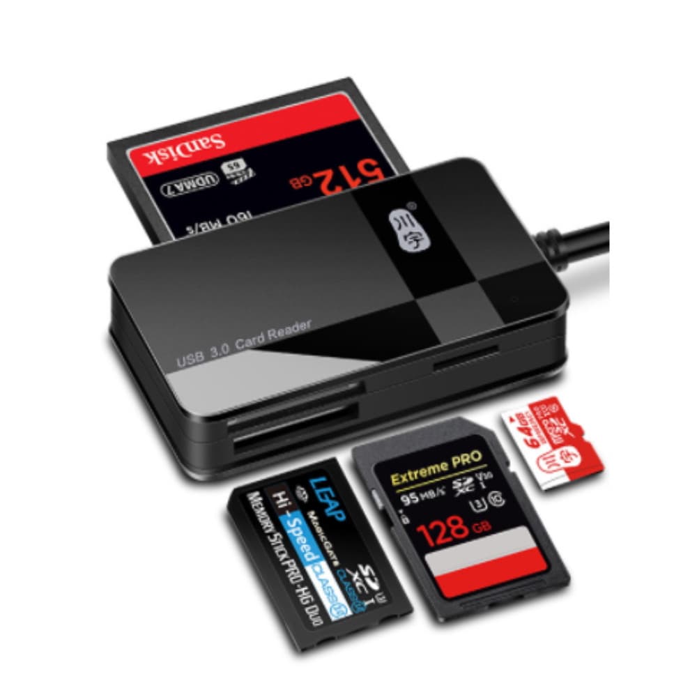 Leitor de cartão USB3.0 Cartão MS de alta velocidade Cartão CF Cartão SD Cartão TF 3.0 Leitor de cartão de alta velocida