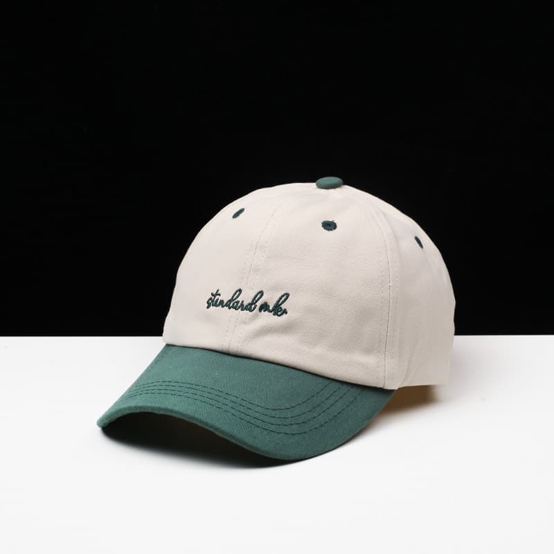 Versão coreana cor combinando estilo Preppy carta bordado boné de beisebol primavera verão macio topo na moda masculino