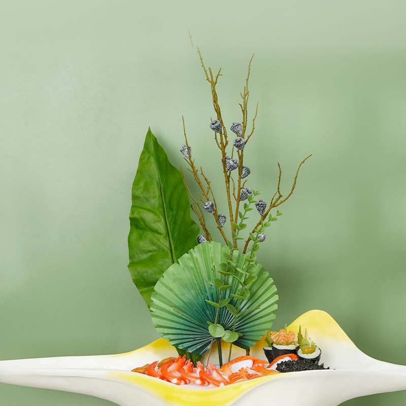 Sashimi arranjo decoração inserção placa flores frutos do mar postura arranjo decoração ornamentos pequenos ornamentos s