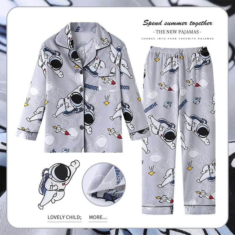 Pijamas Infantis / Astronauta / Homem-Aranha / Pato Donald Pijamas de Desenho Animado para Meninos Roupas de Lazer para