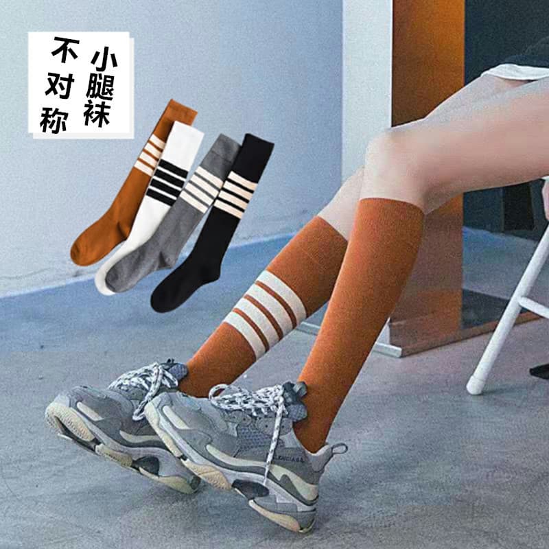 Meias de panturrilha meias pretas femininas japonesas jk tubo médio na altura do joelho tubo meio alto estilo fino ins r