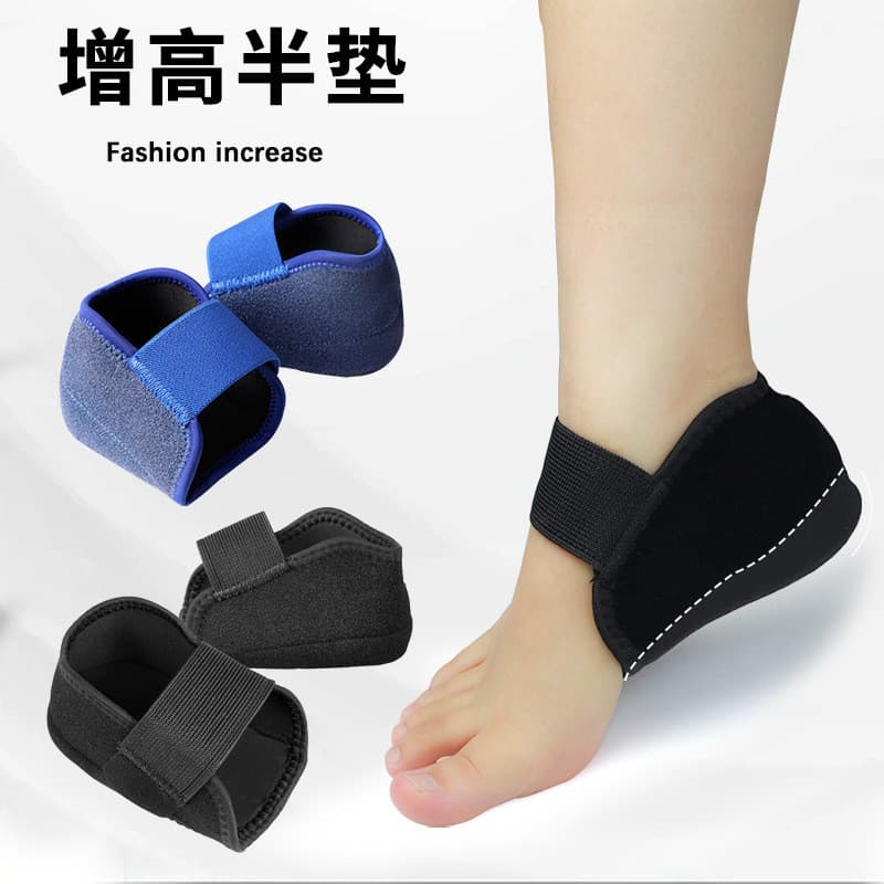 Almofada para aumentar a altura do calcanhar, protetor de calcanhar, almofada de calcanhar com velcro que absorve impact