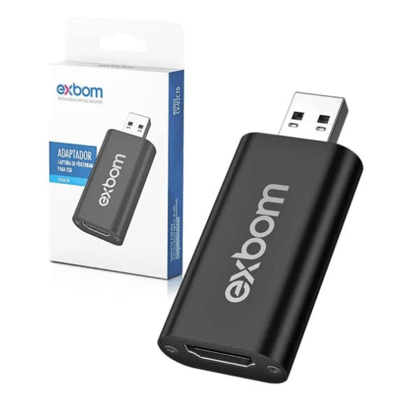 Adaptador Placa de Captura de Vídeo CV-U2C70 HDMI para USB 2.0 - Exbom