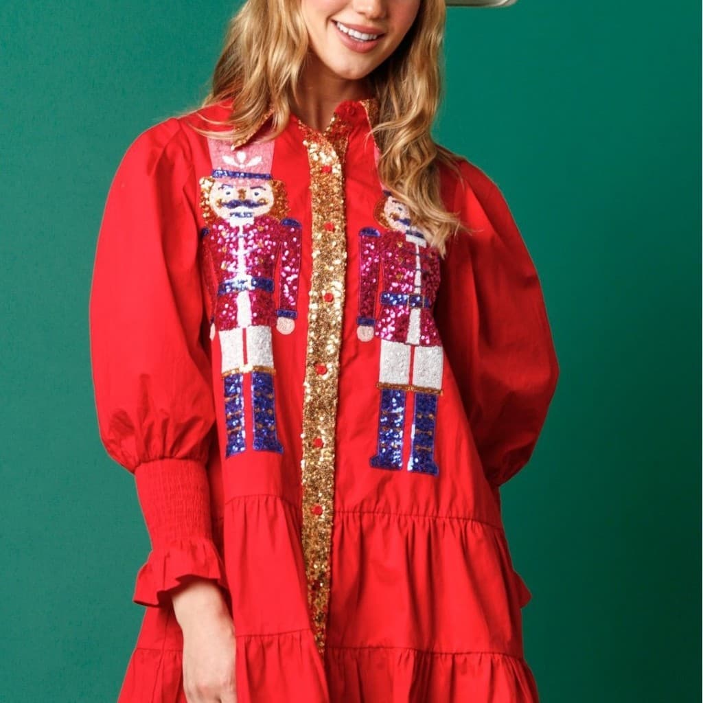2026 outono inverno novo estilo Cross-Border saia longa contraste cor manga longa lapela natal vestido de lantejoulas fe