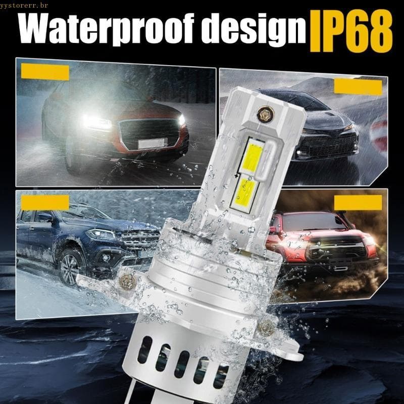YYS 2 Unidades H1 H7 Led CSP Lâmpadas Neblina Para Carro Lâmpada Farol 6000K