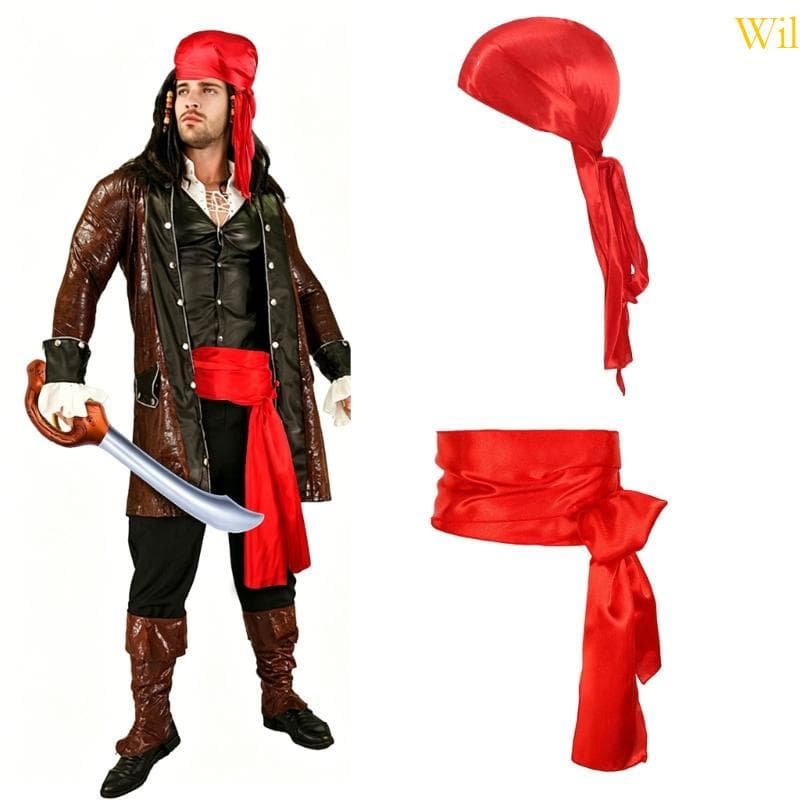 Lenço Wil Capitão Pirata Bandana Para Adolescentes Festa Temática Halloween