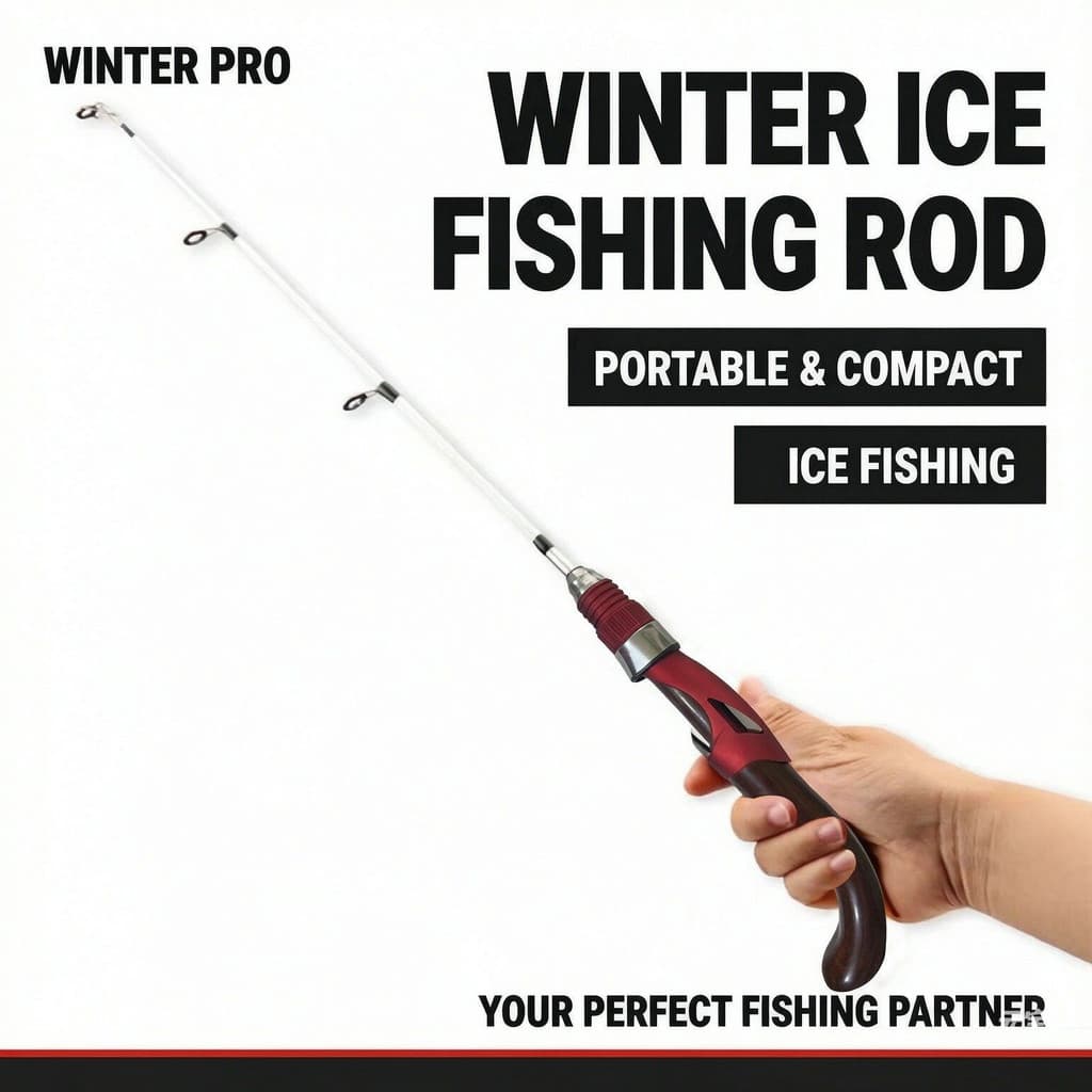 Vara De Pesca Tipo Dividido , Macia Ajustável , Portátil , Seção Curta , No Gelo De Inverno
