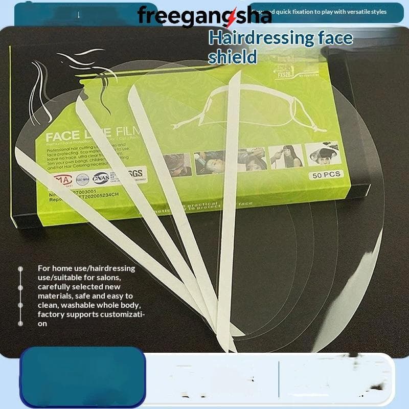 [FRE] 50 PCS Protetor Facial Para Corte De Cabelo À Prova D'água Transparente Capa Protetora Fácil De Limpar Casa E Salã