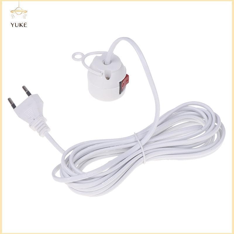 YUKE Plugue Ue 4M Cabos De Alimentação E27 Suporte Base Da Lâmpada Com Interruptor Para Pingente Lâmpadas Led Luminária