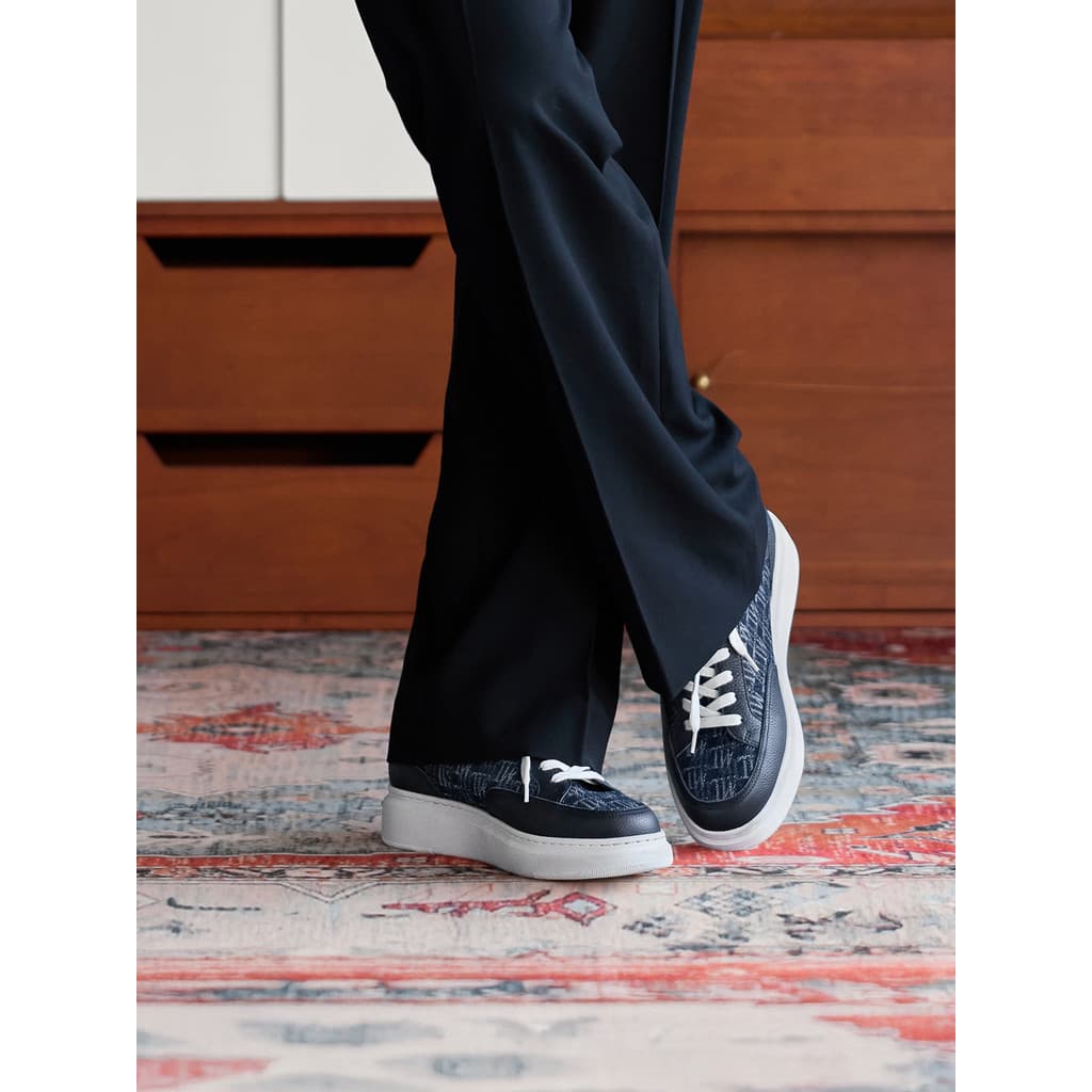 ThomWills tênis casuais de sola grossa masculino aumento interno couro genuíno costura tênis jeans sapatos da moda verão