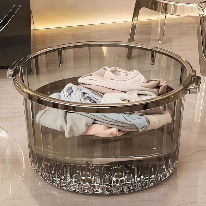 Lavatório doméstico grande grosso durável transparente bacia de plástico crianças lavatório lavagem roupa interior lavag