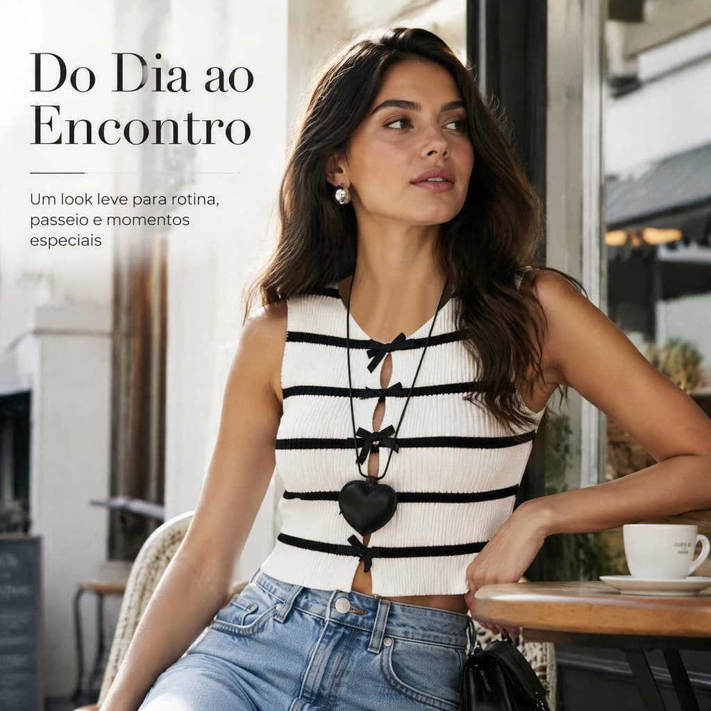 Novo top feminino sem mangas, listrado, em tricô com estampa de zebra, preto e branco, para o verão.