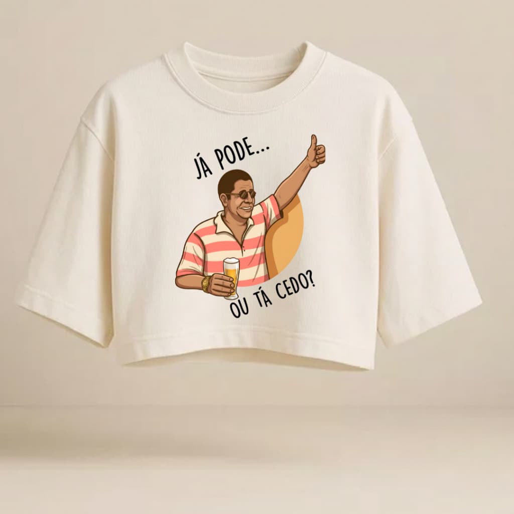 Cropped zeca Págodinho Estampa Pagodeira Camiseta Estilosa Que Combina Com Tudo promoção Envio rapido