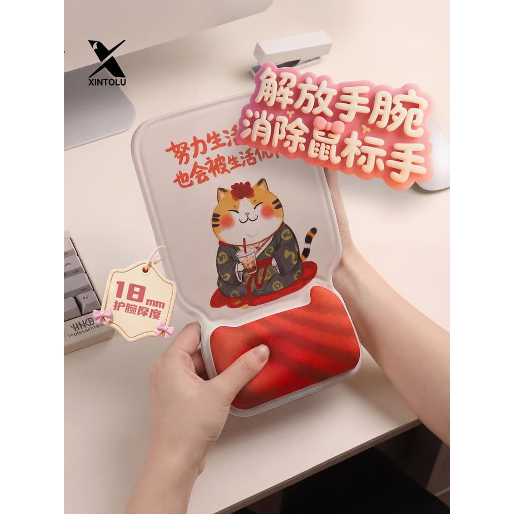 Novo canal Niuma pulso Mouse pad feminino almofada de pulso antiderrapante escritório portátil teclado mão resto almofad