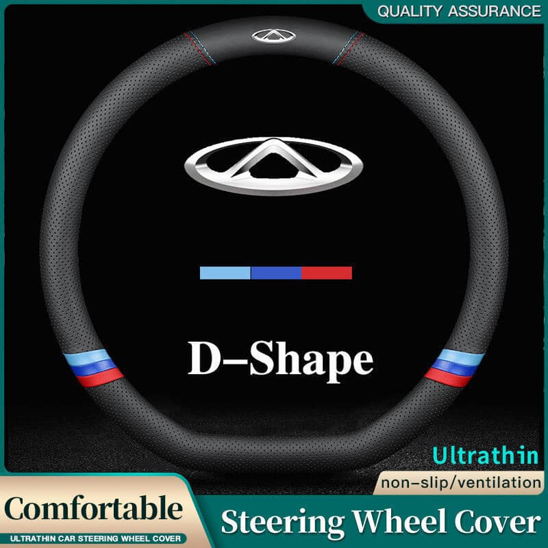 Capa de volante em couro ultra-fino e respirável para Chery Tiggo 7 8 2 4 3 Pro Arrizo 6 2020 2021 2022 2023, novo acess