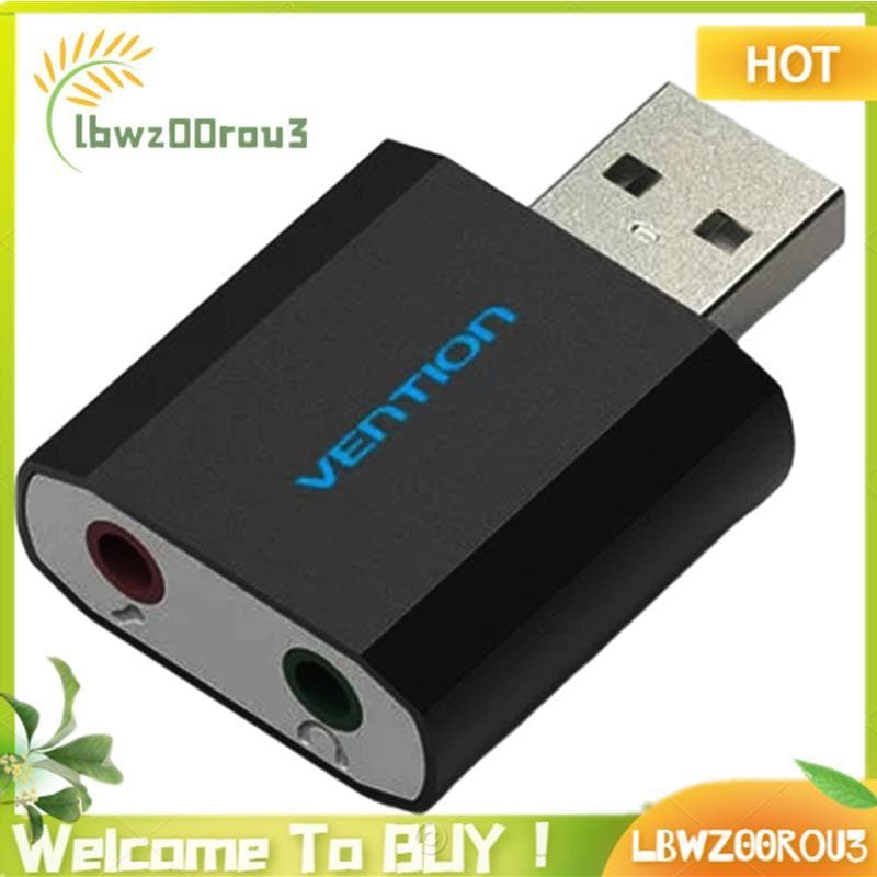 Placa De Som USB Para Microfone , Alto-Falante , Laptop Computador , Interface De Áudio Externa , Adaptador De Fone De O