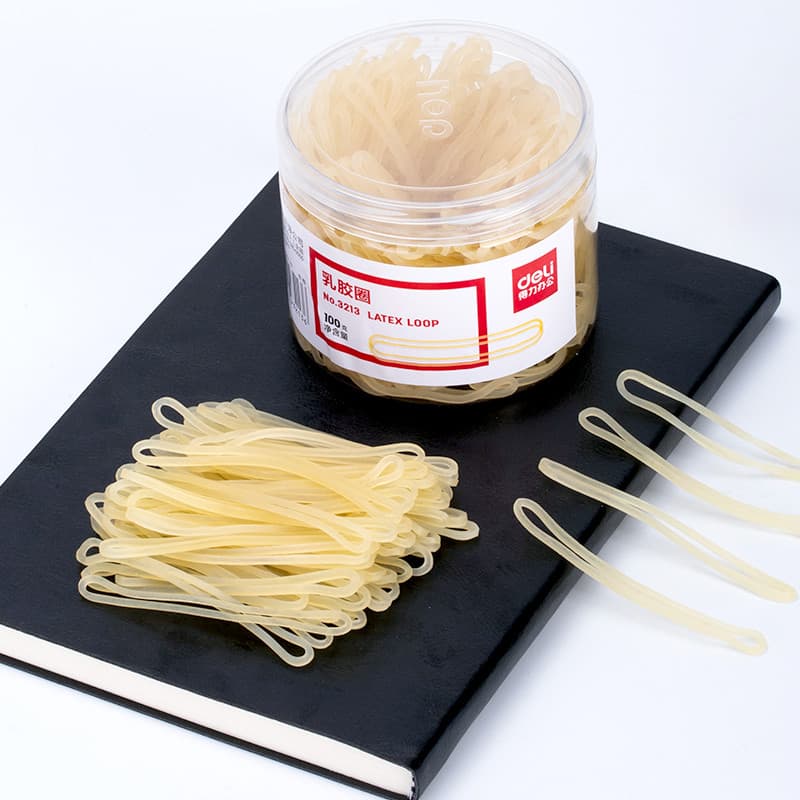Deli faixa de borracha anel de látex faixa de borracha de couro faixa de borracha amarela resistente à corrosão faixa de