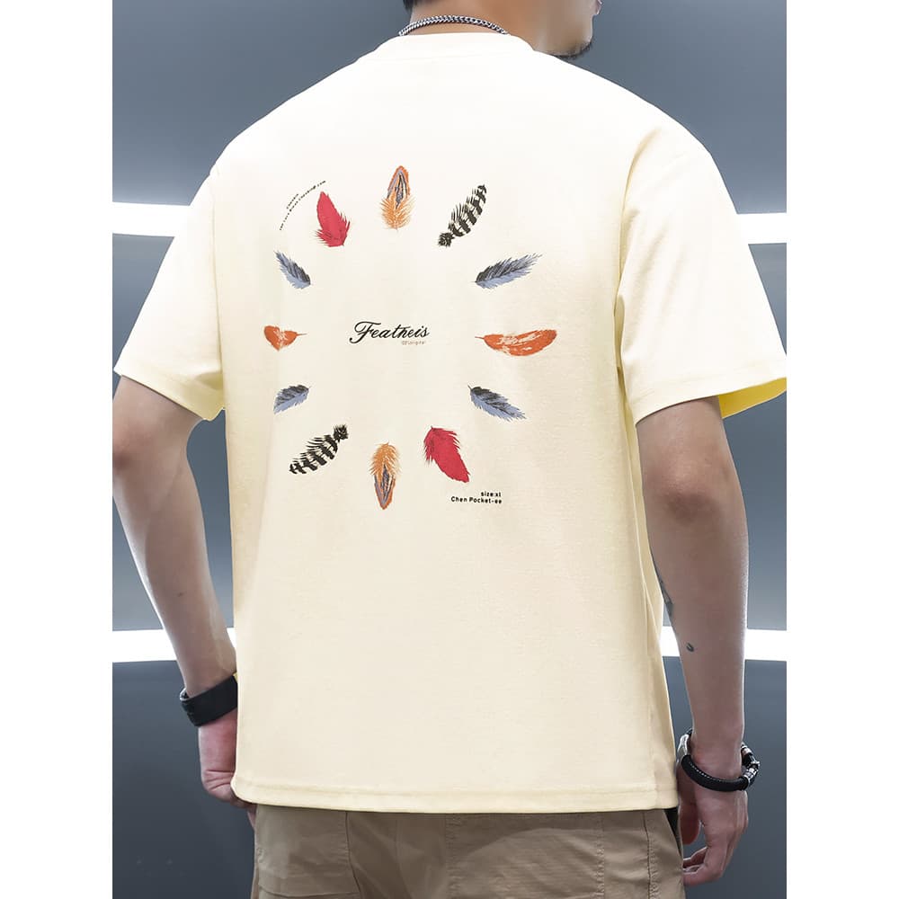 2026 novo estilo masculino de manga curta camiseta masculina verão roupas finas roupas masculinas topos verão bege