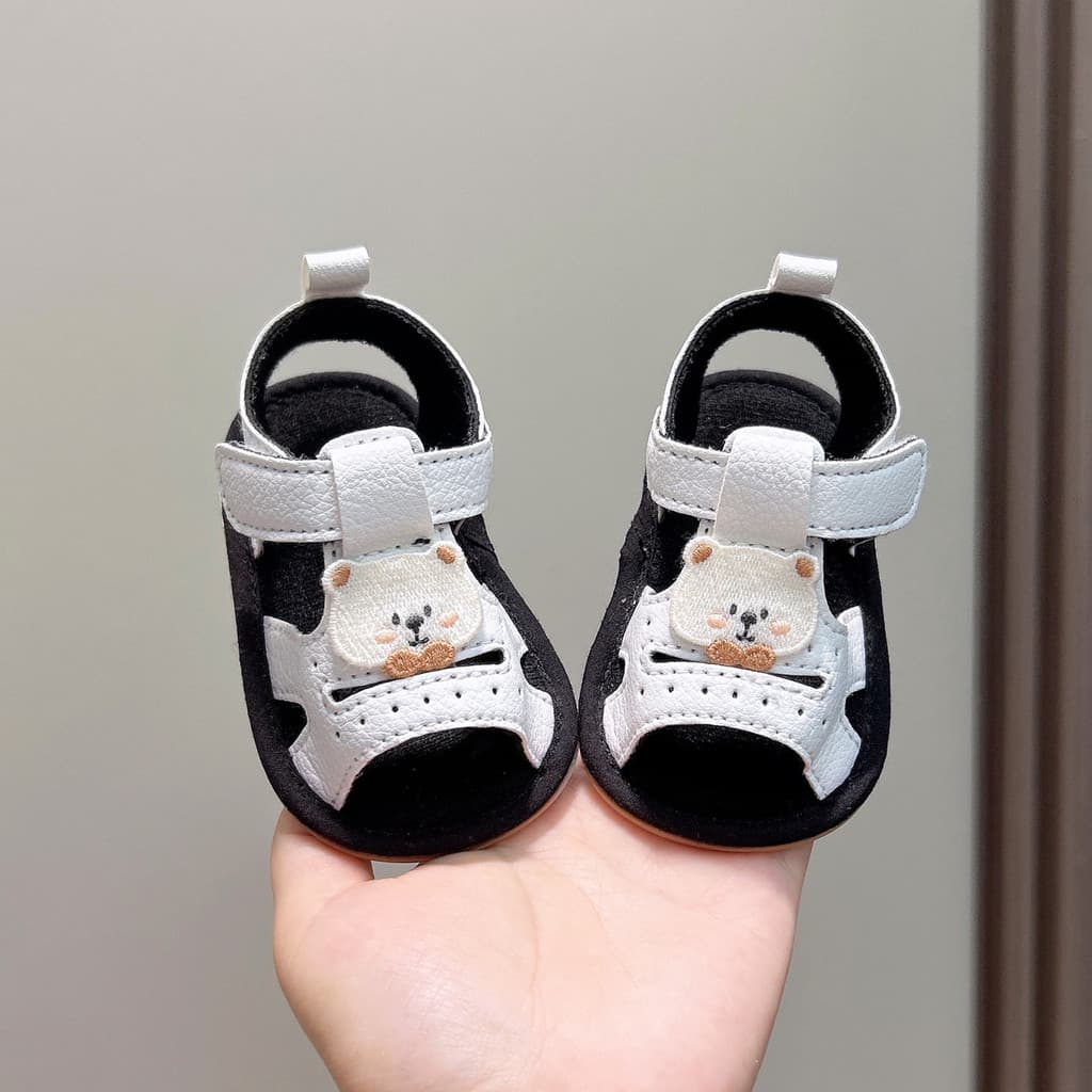 Verão novo estilo bebê menino sandálias dos desenhos animados estilo Casual 0-1 anos de idade sapatos de sola macia da c