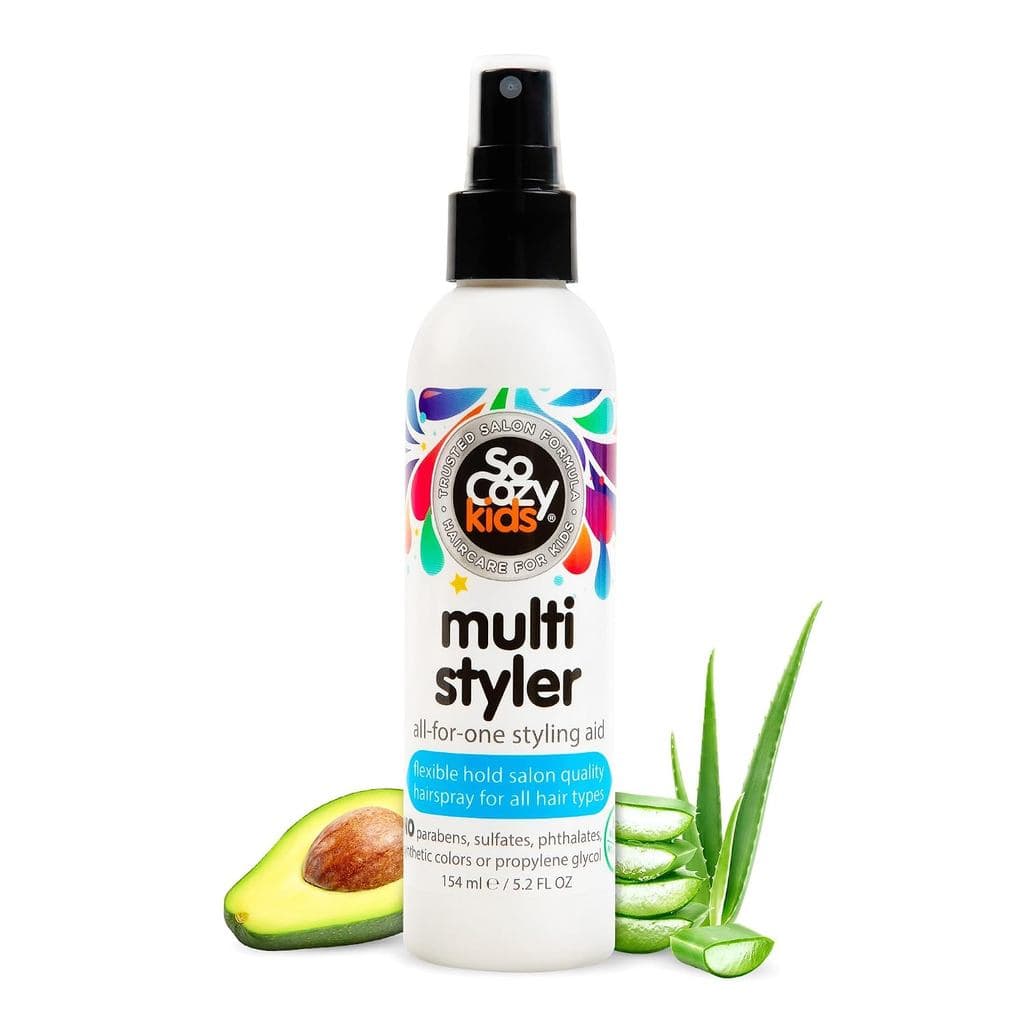 SoCozy Multi Styler, Spray Modelador de Cabelo para Crianças, Seguro para Uso Diário (5.2 Fl Oz) Fixa como um Gel Leve,