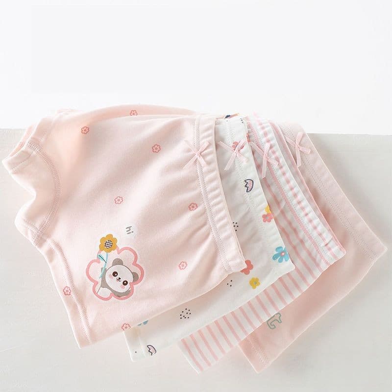 Crianças crianças roupa interior meninas roupa interior respirável boxer briefs dos desenhos animados meninas pequeno mé
