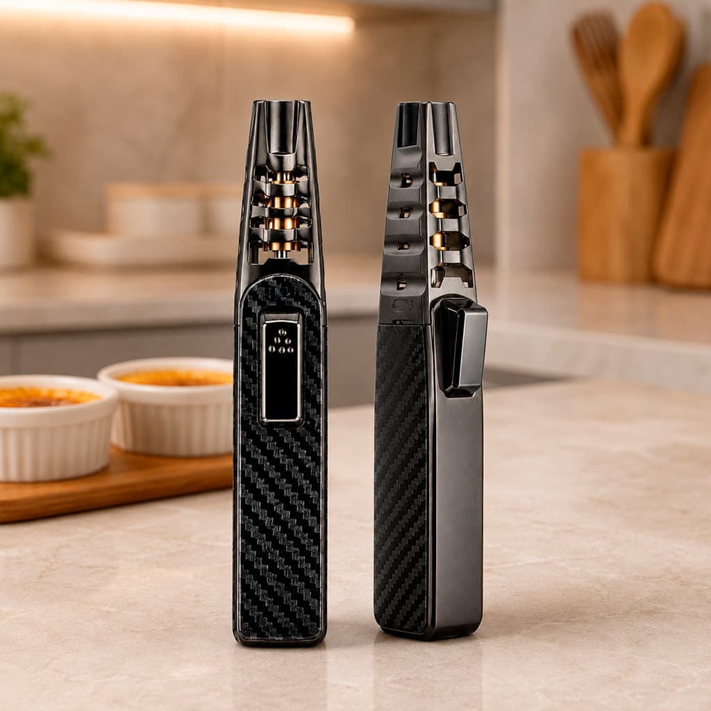 Maçarico Culinário Portátil Recarregável a Gás para Cozinha Gourmet Confeitaria