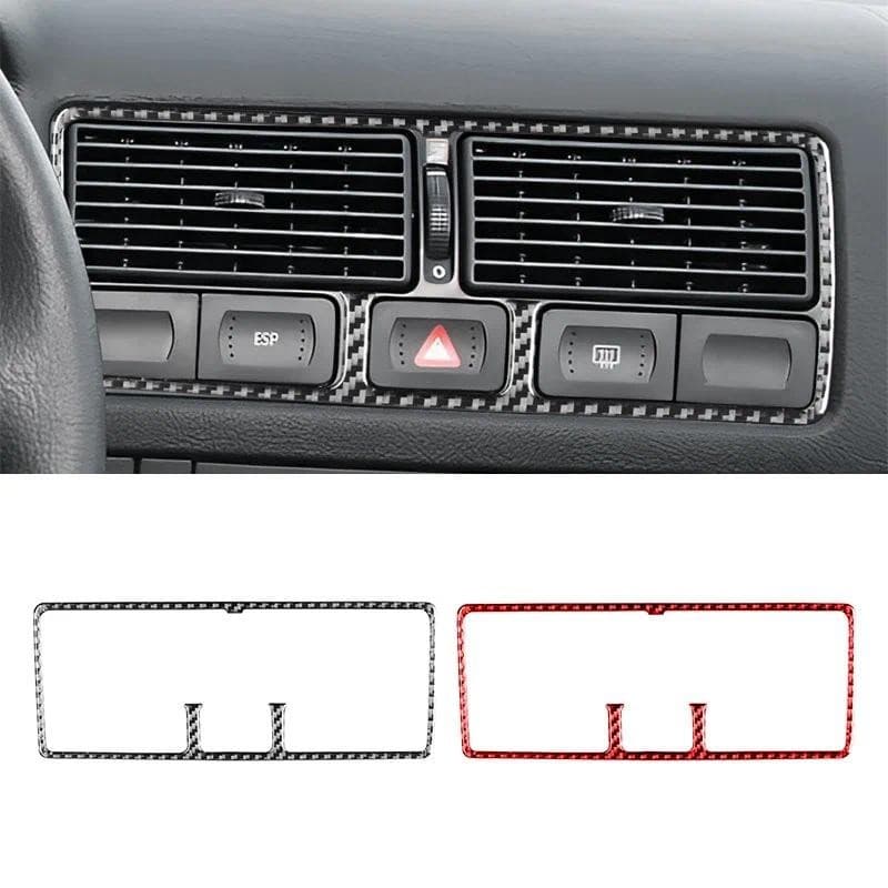 Fibra De Carbono Para Volkswagen Golf 4 1999-2004 Saída De Ventilação De Ar Do Carro Capa Quadro Guarnição Adesivo Decal