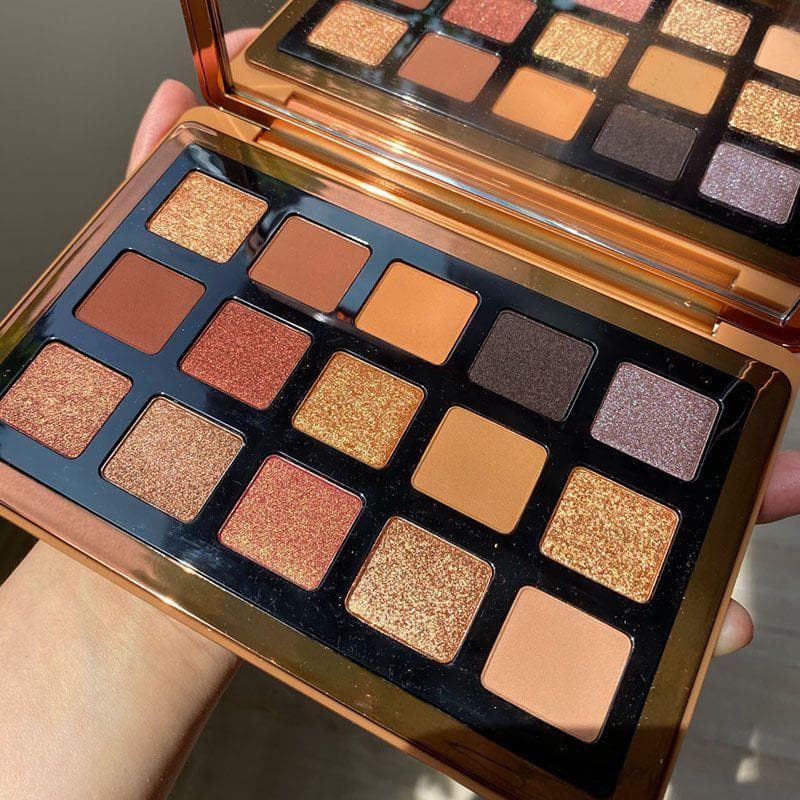 Paleta de sombras ADMS/Milk Tea Earth Color Bronze 15 cores Paleta de sombras peroladas foscas finas piscantes Kumquat m