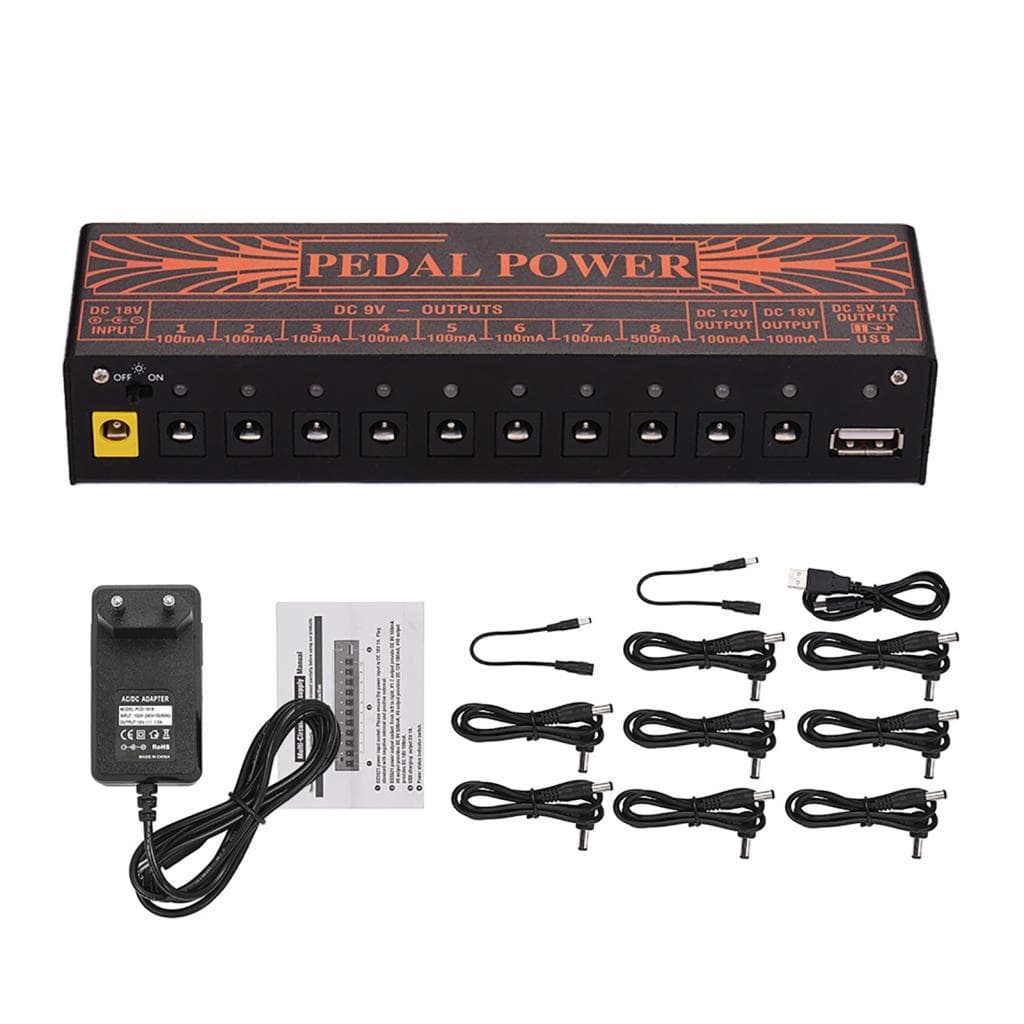musiclover-BR SIUKE Estação de fonte de alimentação de efeito de guitarra de tamanho compacto 10 saídas DC isoladas