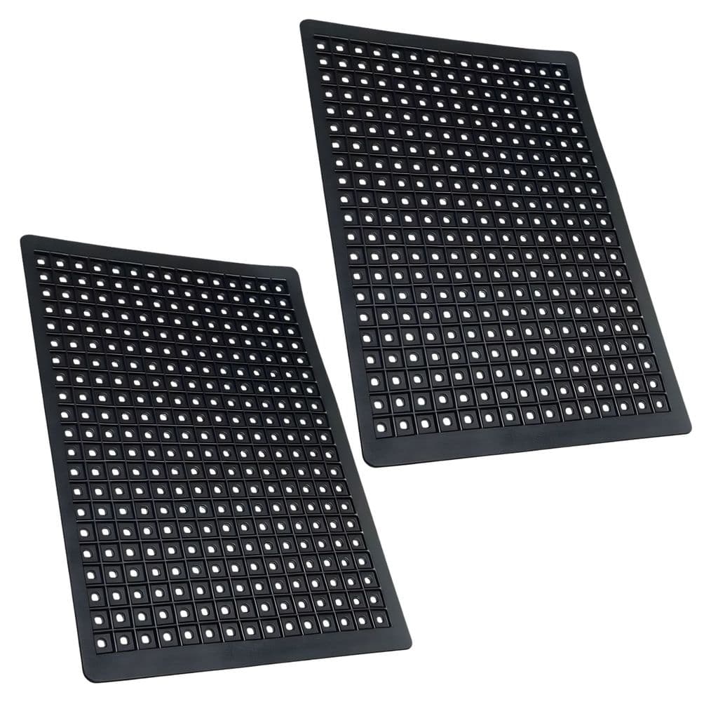 Tapete Box 40x30 Banheiro Antiderrapante Preto Vazada Emborrachado Chuveiro Higiênico Idoso Criança