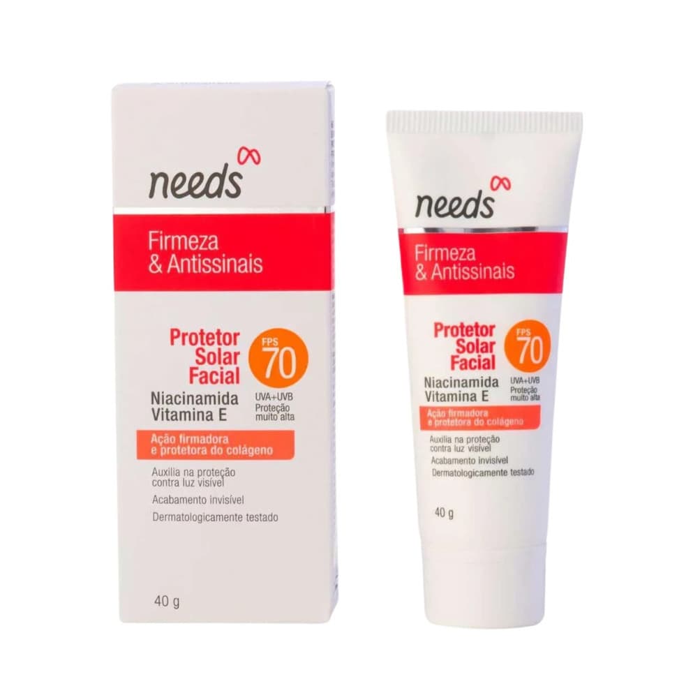 Protetor Solar Facial Needs Antissinais FPS 70  SEM COR - 40g
