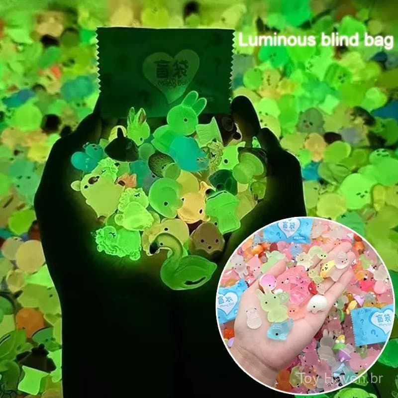 10/20/30 Pcs Modelo de Animal Simulado Fofo Luminoso Animal Caixa Surpresa Mini Caixa Surpresa Brinquedos Presentes para