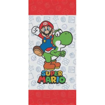 Toalha Felpuda de Banho Estampada Super Mario