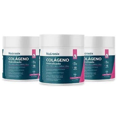 COMBO 3 COLÁGENO HIDROLISADO 225G CADA SABOR PINK LEMONADE - NUTRASIX