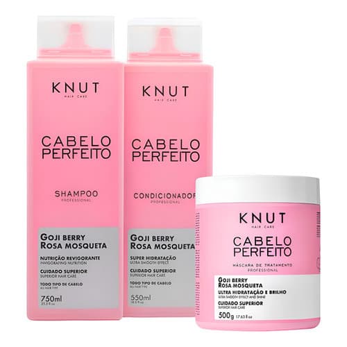 Kit Knut Cabelo Perfeito Goji Berry + Máscara 500g 3 Itens