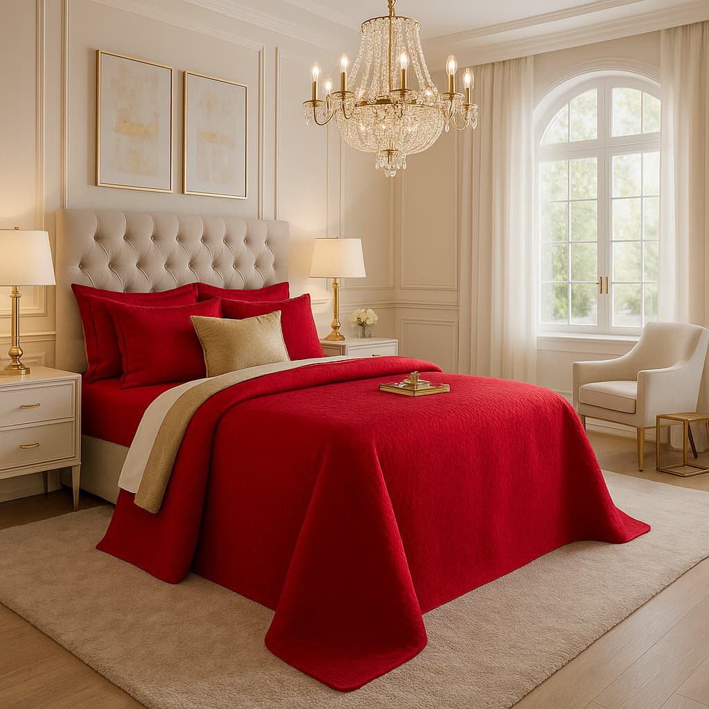 Cobre Leito Casal Extra Grande com Caída Até o Chão – Decoração & Conforto