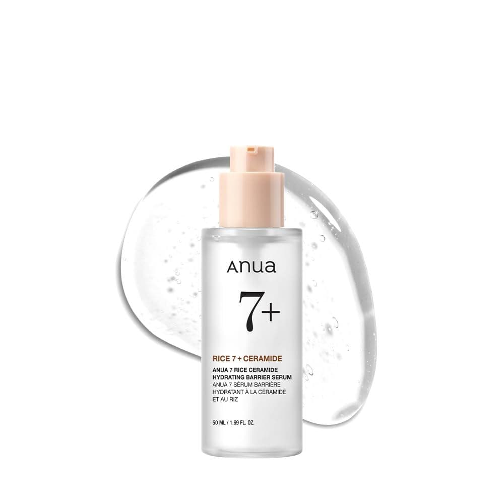 Anua Rice Ceramide 7 Hydrating Barrier Serum, Sérum Hidratante para o Rosto, Não Comodogênico, Ácido Hialurônico, Niacin