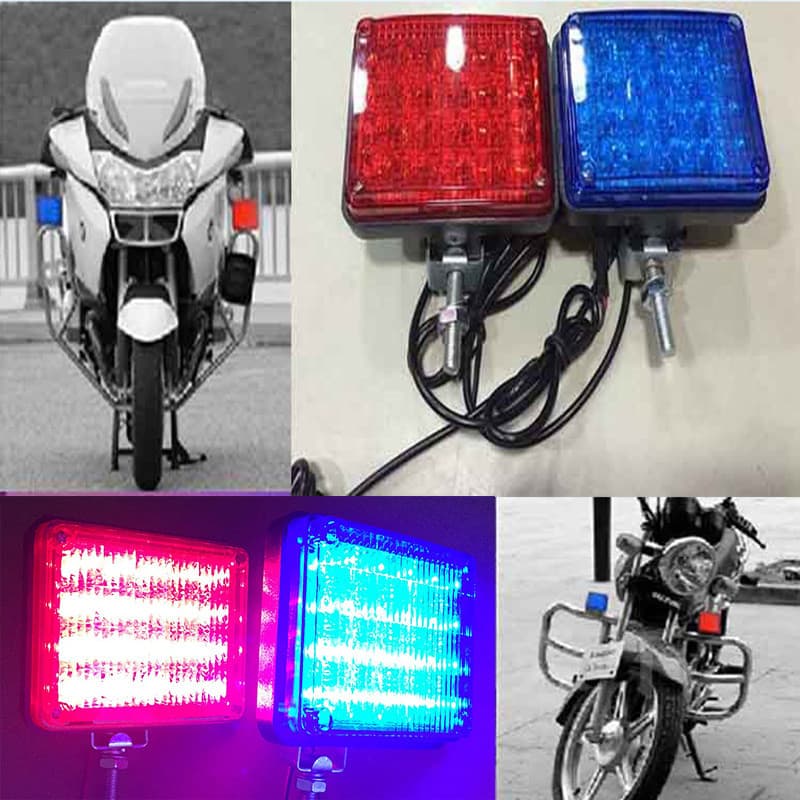 Vermelho/Azul Polícia Motocicleta Caminhão Led Condução Flash Luz De Nevoeiro Moto Aviso Emergência Strobe Pisca Sinal F