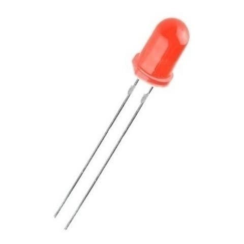10 Leds Vermelho Difuso 5mm